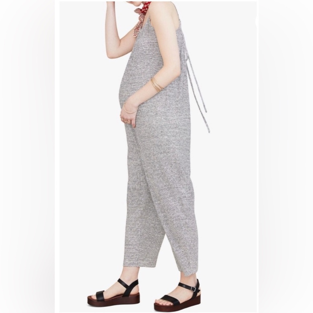 Hatch Morgana Linen Maternity Jumpsuit